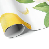 Waterverf geel citroenpatroon cadeaupapier (Rol Hoek)