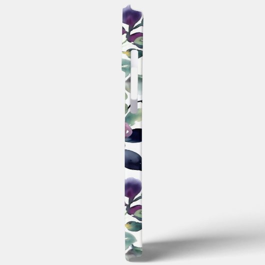 Waterverf Geel Paars Bloemen Naadloos Patroon Case-Mate iPhone Case (Achterkant / Links)