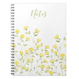 Waterverf geel Wildflower Notitieboek