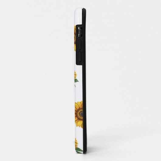 Waterverf Geel Zonnebloem Monogram Moeder Case-Mate iPhone Case (Achterkant/links)