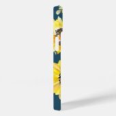 Waterverf geel zonnebloemen op blauw Monogram Case-Mate iPhone Case (Achterkant / Rechts)