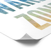 Waterverf Geen Wake Zone Beach Print (Hoek)