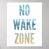 Waterverf Geen Wake Zone Beach Print (Voorkant)