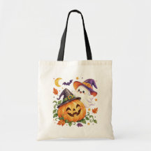 Waterverf Geest & Pompoen Halloween Boodschappenta