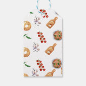 Waterverf Gehaktbal Italiaans Baby shower gunsten Cadeaulabel (Achterkant)