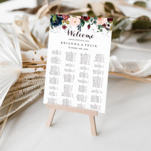 Waterverf geïllustreerd alfabetisch zetdiagram poster