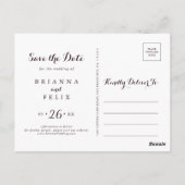 Waterverf Geïllustreerd Horizontaal Sla de datum o Briefkaart (Achterkant)