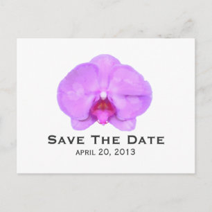 Waterverf geïnspireerde orchidee Save the Date Bri Aankondigingskaart