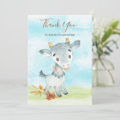 Waterverf Geitte Boerderij Bedankkaart (Staand voorkant)