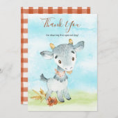 Waterverf Geitte Boerderij Bedankkaart (Voorkant / Achterkant)