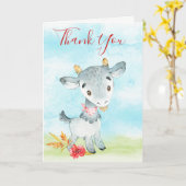 Waterverf Geitte Boerderij Kaart (Gele Bloem)