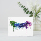 Waterverf gekleurde doezelaar briefkaart (Staand voorkant)