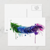 Waterverf gekleurde doezelaar briefkaart (Voorkant / Achterkant)