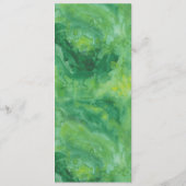 Waterverf gekleurde Floral Wedding Menu-kaarten Menu (Achterkant)