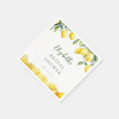 Waterverf Gele Citroen Bruidsdouche Servet (Hoek)