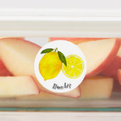 Waterverf gele citroenen labels (Aangebracht)