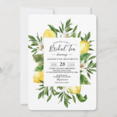  Waterverf Gele leemons & Leaf Lijst Kaart (Voorkant)