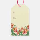 Waterverf gele papegaaiachtigen cadeaulabel (Achterkant)