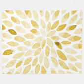 Waterverf gele penseelstreken fleece deken (Voorkant (Horizontaal))