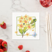 Waterverf gele plassen en vlinder servet (Insitu)