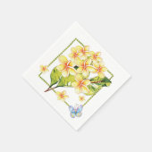 Waterverf gele plassen en vlinder servet (Hoek)