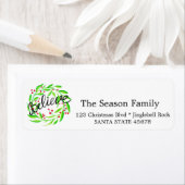 waterverf gelooft kerstfeestelijke toespraak etiket (Insitu)