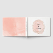 Waterverf Gem bruiloft gastenboek faux glitter (Volledig)