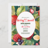Waterverf gemengd Baby shower zomerbessen Kaart (Voorkant)