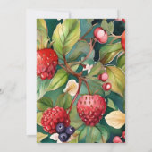 Waterverf gemengd Baby shower zomerbessen Kaart (Achterkant)