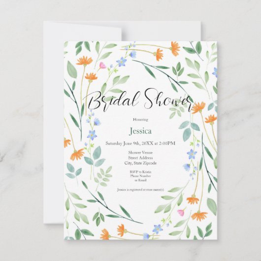 Waterverf gemengd Lijst Kaart (Voorkant)