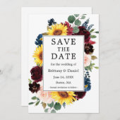 Waterverf gemengd Lijst Save The Date (Voorkant / Achterkant)