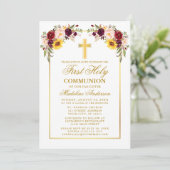 Waterverf Gemengde Floral Gold First Community Kaart (Staand voorkant)