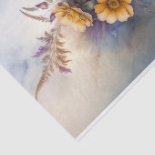 Waterverf gemoute gele paardebloemen tissuepapier (Detail)