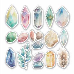 Waterverf Gemstone Pareltjes VinylSticker Sticker