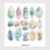 Waterverf Gemstone Pareltjes VinylSticker Sticker (Vel)
