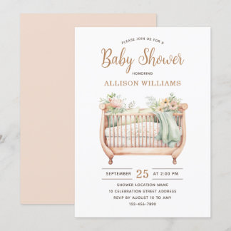 Waterverf genderneutraal Baby shower voor paren Kaart