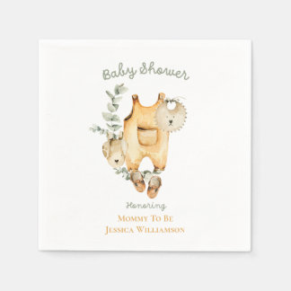 Waterverf Genderneutrale Boho Baby shower Servet