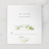 Waterverf Geometric Crystal Greenery Wedding (Buitenkant ongevouwen)