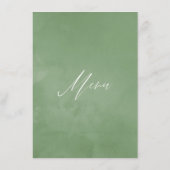 Waterverf Geometric Crystal Wedding Menu (Achterkant)