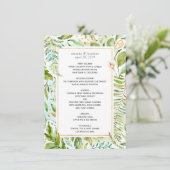 Waterverf Geometric Crystal Wedding Menu (Staand voorkant)