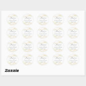 Waterverf Geometric Crystal Wedding Ronde Sticker (Vel)