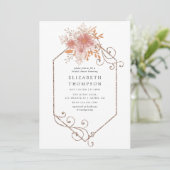 Waterverf Geometric Terracotta Vrijgezellenfeest Kaart (Staand voorkant)