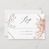 Waterverf Geometric Terracotta Wedding RSVP Kaartje (Voorkant)