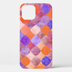 Waterverf geometrische, Arabische visschalen. iPhone 12 Hoesje