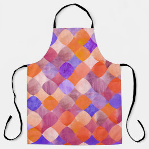 Waterverf geometrische, Arabische visschalen. Schort