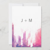 Waterverf geometrische driehoeken | Moderne bruilo Kaart (Achterkant)