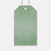 Waterverf Geometrische Eucalyptusbruiloft Cadeaulabel (Achterkant)