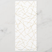 Waterverf geometrische moderne trouwmenu bij schem menu (Achterkant)