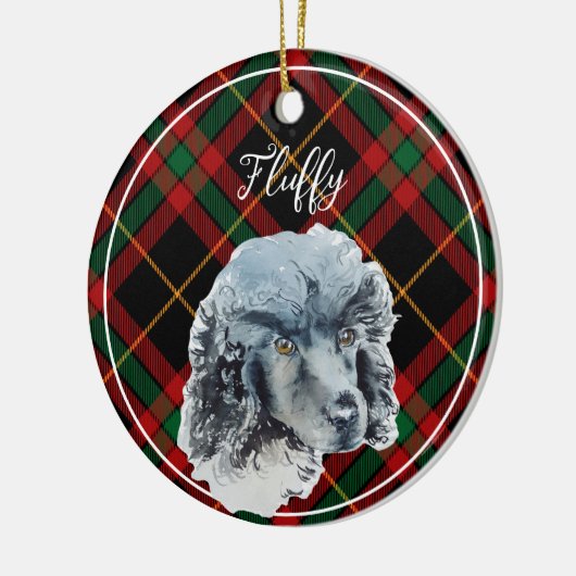 Waterverf - Gepersonaliseerd kerstfeest Keramisch Ornament (Links)