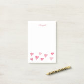 Waterverf Gepersonaliseerde Elegant Boho Post-it® Notes (Op bureau)